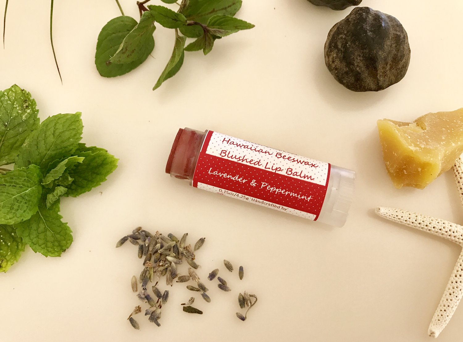 Blushed Lip Balm Lavender & Peppermint (Wine Red) Blushed Lip Balm Lavender & Peppermint (Wine Red)